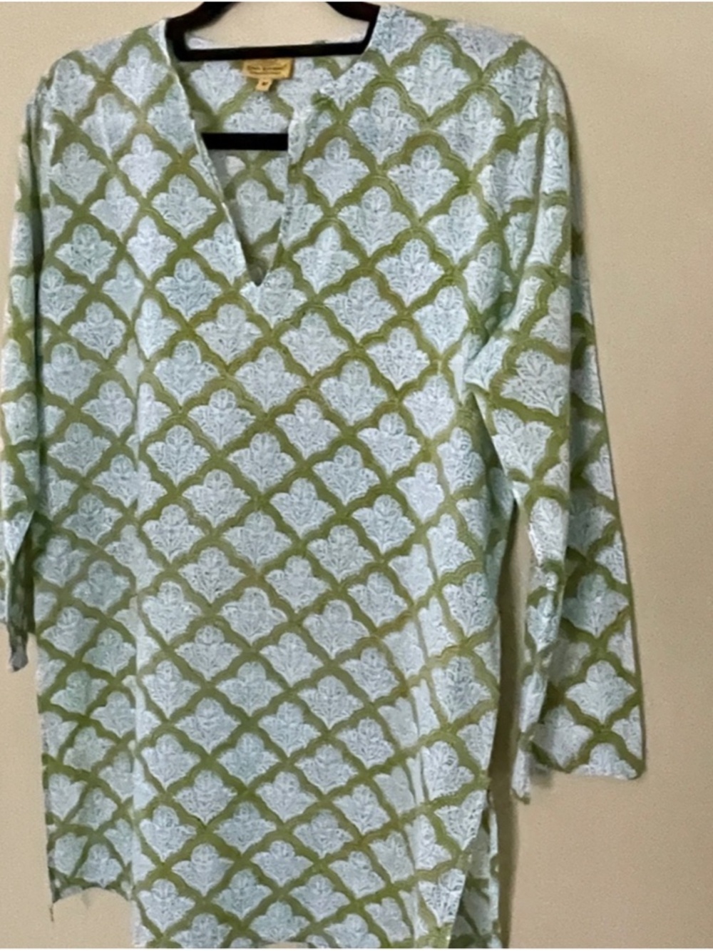 Roller Rabbit | Jemina Print Kurta / Tunic / Beach Coverup, Sz M ♥ EUC